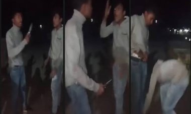 रायपुर में चाकू मारने की धमकी, पैर-छूकर माफी मंगवाई.