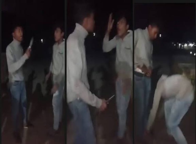 रायपुर में चाकू मारने की धमकी, पैर-छूकर माफी मंगवाई.