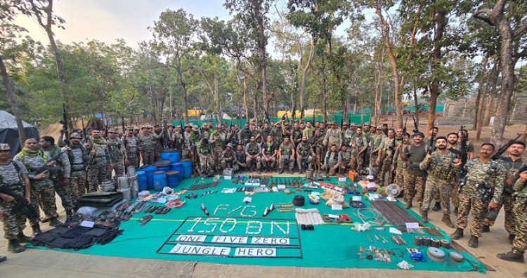 सुरक्षाबलों ने नक्सलियों द्वारा संचालित गुप्त ऑर्डिनेंस फैक्टरी किया ध्वस्त