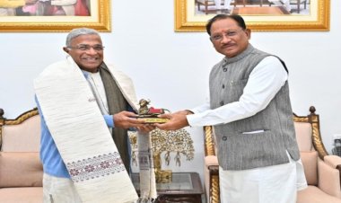 सीएम साय से राज्यसभा के उप सभापति हरिवंश ने की सौजन्य मुलाकात