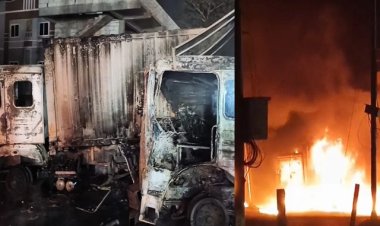 दर्दनाक हादसा: दो ट्रकों की टक्कर के बाद लगी भीषण आग ने छीनी ड्राइवर की जिंदगी, नेशनल हाईवे पर घंटों तक मची रही चीख-पुकार