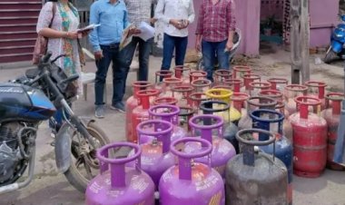 घरेलू-कमर्शियल सिलेंडर की कालाबाजारी पर प्रशासन का शिकंजा, भारी मात्रा में सिलेंडर जब्त