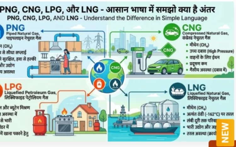 LPG, PNG, LNG और CNG में क्या है अंतर? मिडिल ईस्ट के तनाव के बीच समझें कौन सी गैस आपके लिए है सबसे सुरक्षित और किफायती