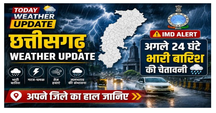 Weather update: छत्तीसगढ़ में मानसून फिर हुआ एक्टिव, अगले 24 घंटे में होगी भारी बारिश, मौसम विभाग ने जताई संभावना