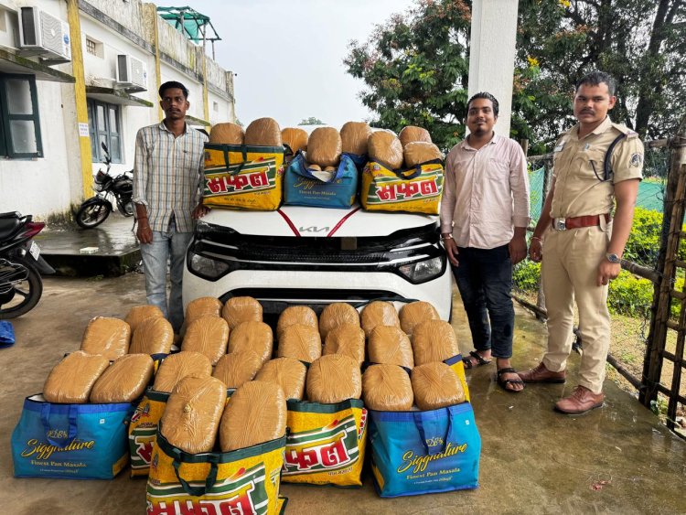 जशपुर पुलिस द्वारा दो अलग-अलग थाना क्षेत्रों में 520 किलो गांजा जब्त, एक महिला सहित चार तस्कर गिरफ्तार
